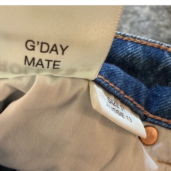 ROLLA'S Original High‎ Rise Denim Shorts Size 31 Aussie 13 Blue Jean - Picture 13 of 15